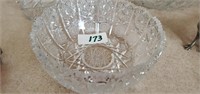 cut glass crystal bowl 6 1/8 in across