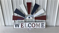 WELCOME WINDMILL SIGN 36in WIDE