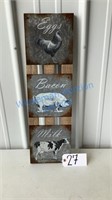 EGGS BACON MILK WALL HANGING