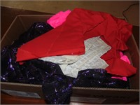 Box of  Material (various colours, sizes)