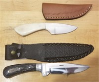 Two Hunting Knives With Sheaths