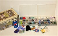 Lot of Glass Craft Beading & Fittings