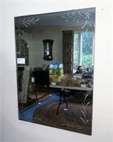 Beveled mirror, 48" x 36"
