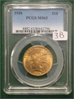 1926 Gold PCGS MS63 $10