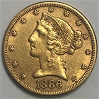 1886-S Gold $2.50