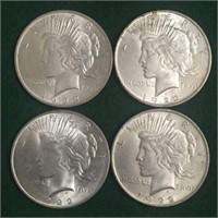 4- Silver Peace Dollars