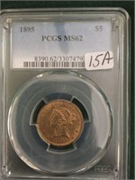 1895 Gold $5 PCGS MS62