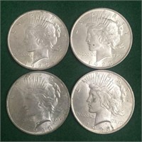 4- 1923 Silver Peace Dollars