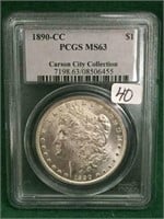 1890-CC PCGS MS63 Silver Morgan Dollar