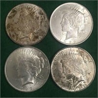 4- 1922 Silver Peace Dollars