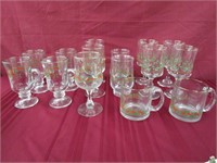 Christmas Glasses - various sizes - no chips -