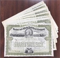 Boston & Albany Railroad Stock Certificates