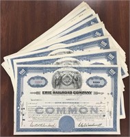Erie Railroad Stock Certificates 1950s