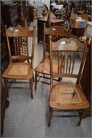 (3) Country Press Back Chairs |*SR D32