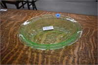 Green Depression Dual Vegetable Bowl |*SR D102c