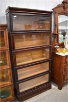 5-Section Macey Barrister Bookcase (Mahogany)