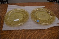 (2) Amber (Arches & Roses) Dinner Plates |*SR