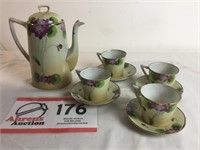 Nippon Tea Pot 8", Cups & Saucers