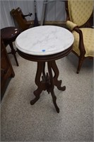 Round Marble-Top Parlor Table (16" x 29") |*SR
