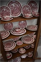 Large Copeland Spode "Pink Tower" Dinner Service: