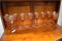 (10) Antique Fostoria Glass Red Wine Glasses |*SR