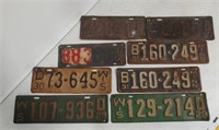 10's & 20's & 30's licence plates- Wis. & Minn.