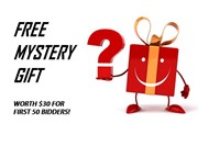 FREE MYSTERY GIFT TO FIRST 30 BIDDERS