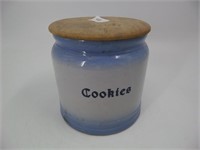 B&W Stoneware Cookie Jar