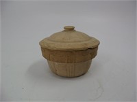 Miniature Sanito Stoneware Decorated Bowl w/ Lid