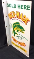VTG. MER-MADE TURF FOOD FLANGE SIGN, 18’’H