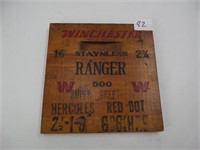 Wooden Advertising Box End - Winchester