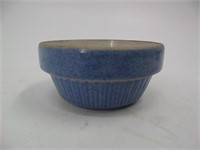 Miniature Blue Stoneware Decorated Bowl