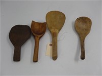 Lot (4) Wooden Paddles