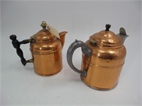 Lot (2) Copper Tea Pots