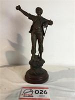 25" Tall Metal Statue