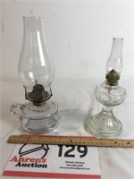 Oil Lamps-1 Finger Oil Lamp   11" &  9" Tall