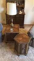 2-End Tables and Lamp