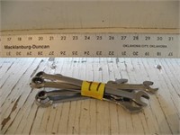 6 SNAP-ON  OPEN END COMBINATION WRENCHES