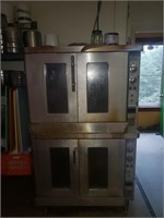 Upright double door oven