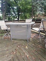 Outside bar set with 3 chairs
