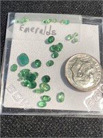 Group of emeralds
