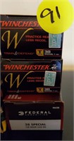 WINCHESTER AND FEDERAL 38 SPECIAL BULLETS