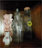 COLLECTION OF BOTTLES AND VASES