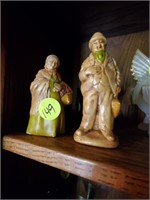 OLD MAN AND WOMAN POTTERY FIGURINE FROM KENTUCKY
