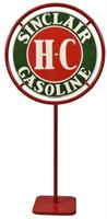 H-C Sinclair Gasoline Porcelain Lollipop Sign