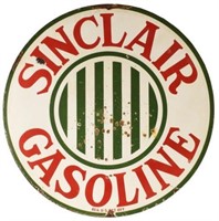 Sinclair Gasoline Early 4 Ft Round Porcelain Sign