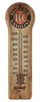 Sinclair H-C Gasoline Advertising Wood Thermometer