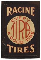 Racine Tires Litho Tin Sign