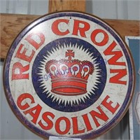 Red Crow tin sign approx