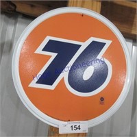 76 -12"  round tin sign